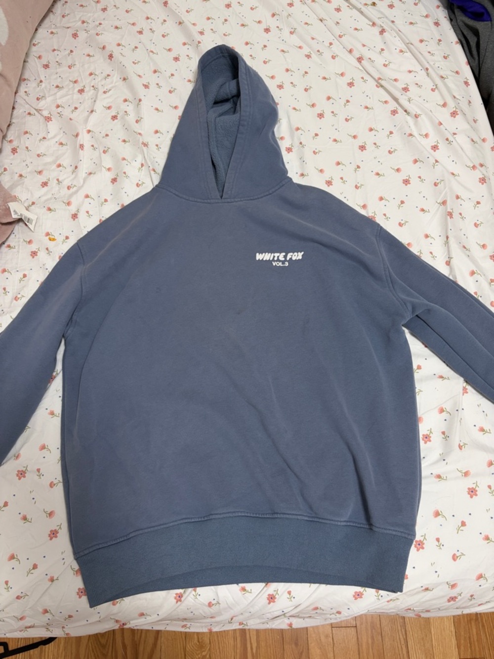 White Fox Boutique Woman’s Crewneck Hoodie in Slate Blue